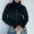 Women Pocket Sweatshirt Casual Solid Color Zipper Crop Jacket Autumn Outfits Turtleneck Fashion Y2K Coat Streetwear
