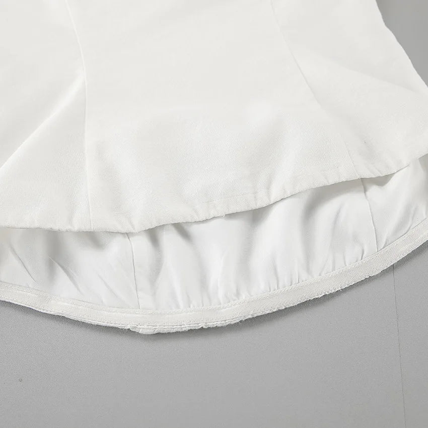 White Simple Wide Leg Pants Sets Women Summer New Off Shoulder Sleeveless Tube Tops Streetwear Fashion Casual Pants 2 Piece Set