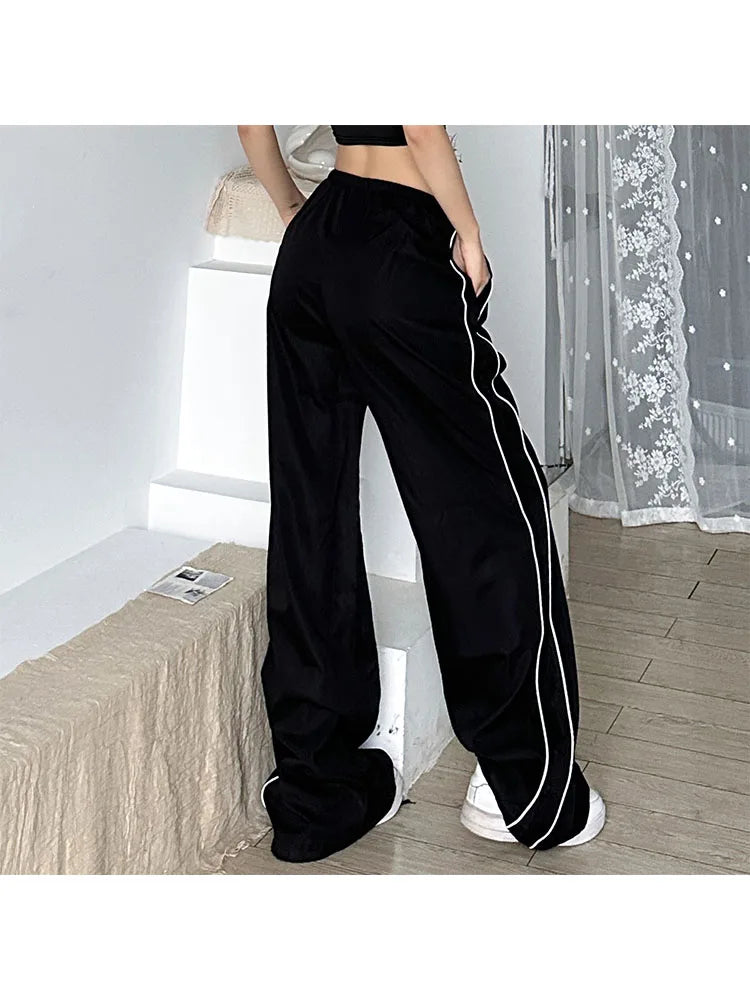 Woman Old Money Pants Aesthetics Trousers 90s Sweatpants Unisex Cargo Hiphop Pants Hiking Streetwear Pant Tunic Drawstring