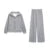 Y2K Casual Two-piece Set Solid Tracksuit Stand Collar Long Sleeve Zip-up Sweatshirt Long Pants Korean Fashion Autumn New Outfits