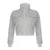 Women Pocket Sweatshirt Casual Solid Color Zipper Crop Jacket Autumn Outfits Turtleneck Fashion Y2K Coat Streetwear