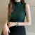 Women Knitted Slim Tank Top Solid Sleeveless Sexy O-Neck Crop Top Casual T-shirt Cotton Off Shoulder Crop Tank Top Summer