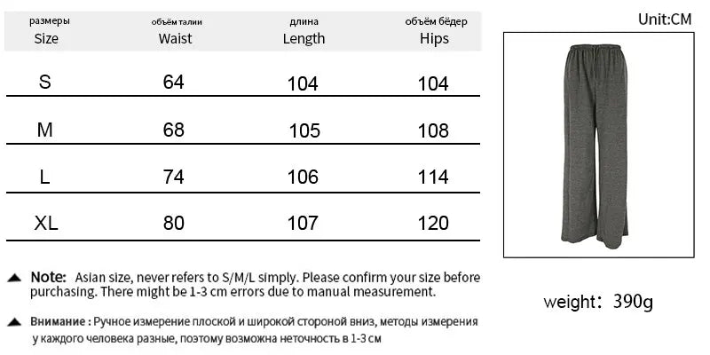 Women Fashion Trousers Autumn New Streetwear Basic Straight Casual Slim Pants Lady Sexy Solid Simple Versatile Knitted Trousers