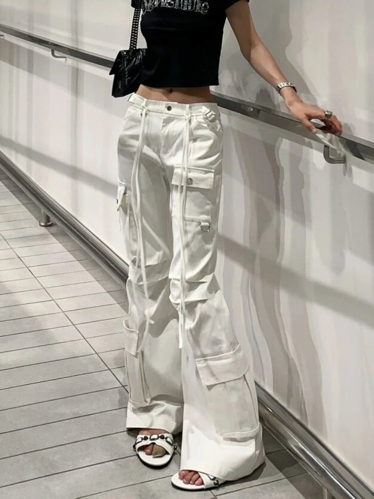 Woman New Trend Pants Aesthetics Trousers Kpop Sweatpants Gyaru Cargo Pants BF Style Bell Allmatch Bottoms Hiking Pant Y2K