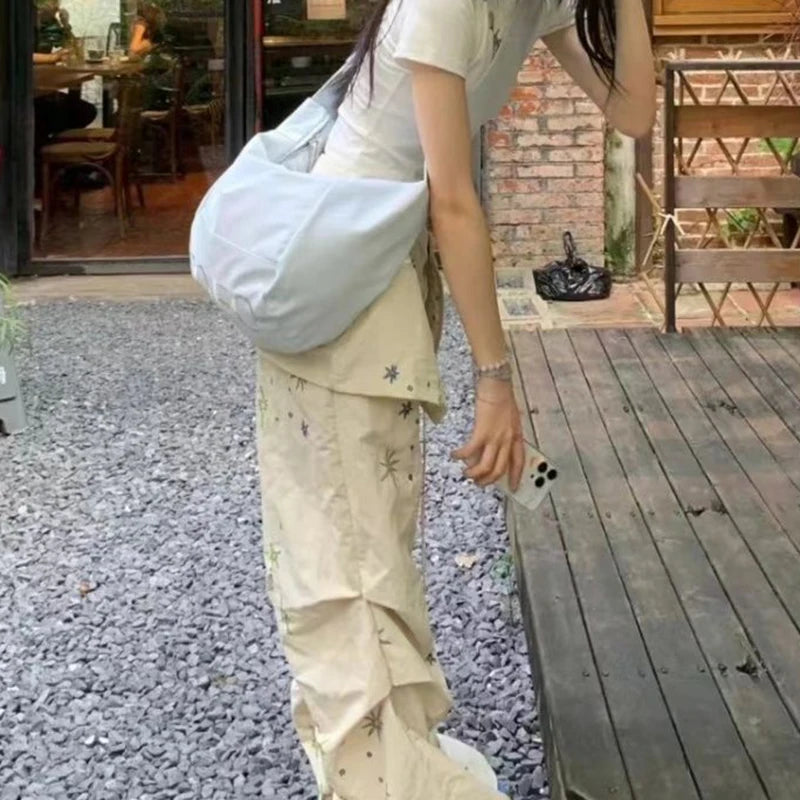 Y2K Baggy Cargo Pants Women American Vintage Streetwear High Waist Trousers Korean Fashion Harajuku Casual Wide Leg Pants New