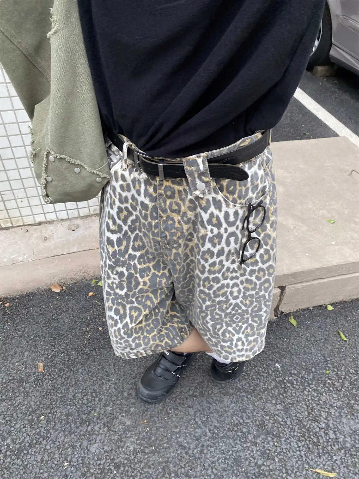 Y2k Clothes Calflength Pants Leopard Spring Summer Vintage Loose Pantalones De Mujer Streetwear Fashion Trousers