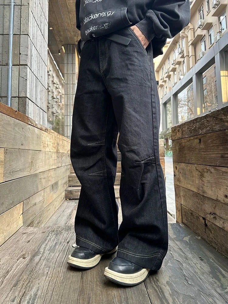 Y2k Denim Low Waist Jeans Women Harajuku Wide Leg Baggy Pants High Street Oversize American Retro Cargo Trousers Grunge