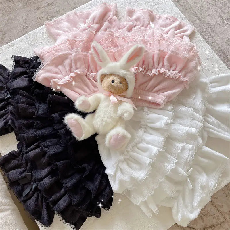 Autumn Japanese Soft Girl Warm Pumpkin Pants Leggings High Waist Pink Cake Skirts for Women Sweet Lolita Aline Shorts Skirts