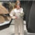 Casual Women’s 2-piece Solid Pants Sets Long Sleeve O-neck Sweatshirts Wide Leg Pleated Trousers Autumn Lady Lazy Tracksuit