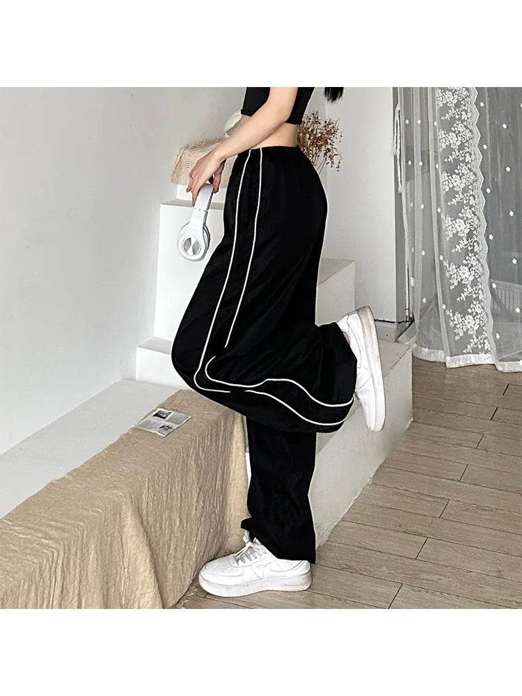 Woman Old Money Pants Aesthetics Trousers 90s Sweatpants Unisex Cargo Hiphop Pants Hiking Streetwear Pant Tunic Drawstring