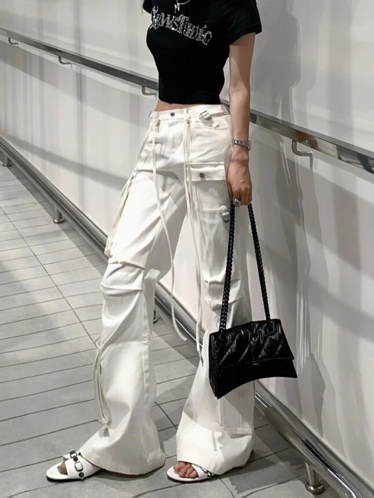 Woman New Trend Pants Aesthetics Trousers Kpop Sweatpants Gyaru Cargo Pants BF Style Bell Allmatch Bottoms Hiking Pant Y2K