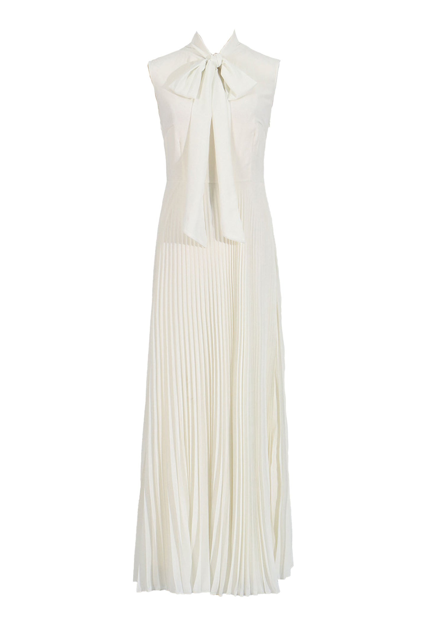 Tennyson White Bow Sleeveless Maxi Dress