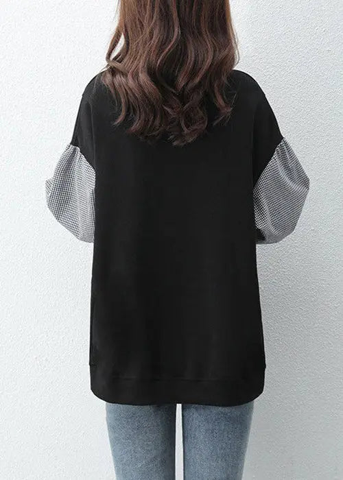 Women False Two Pieces Cotton Sweatshirt Fall