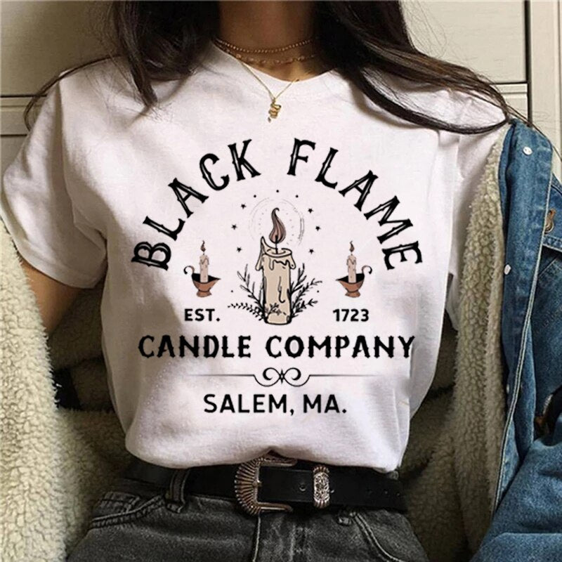 Women T-shirt Cartoon Witch Magic Kawaii Tshirt