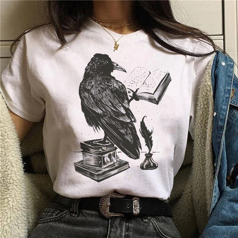 Women T-shirt Cartoon Witch Magic Kawaii Tshirt