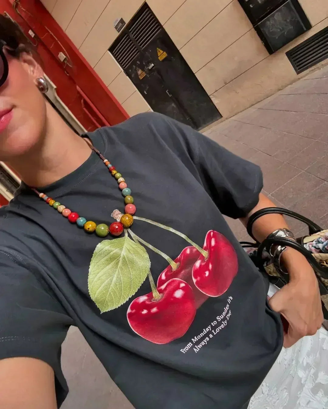 Y2K Casual Wine Bottle Graphic T-shirt