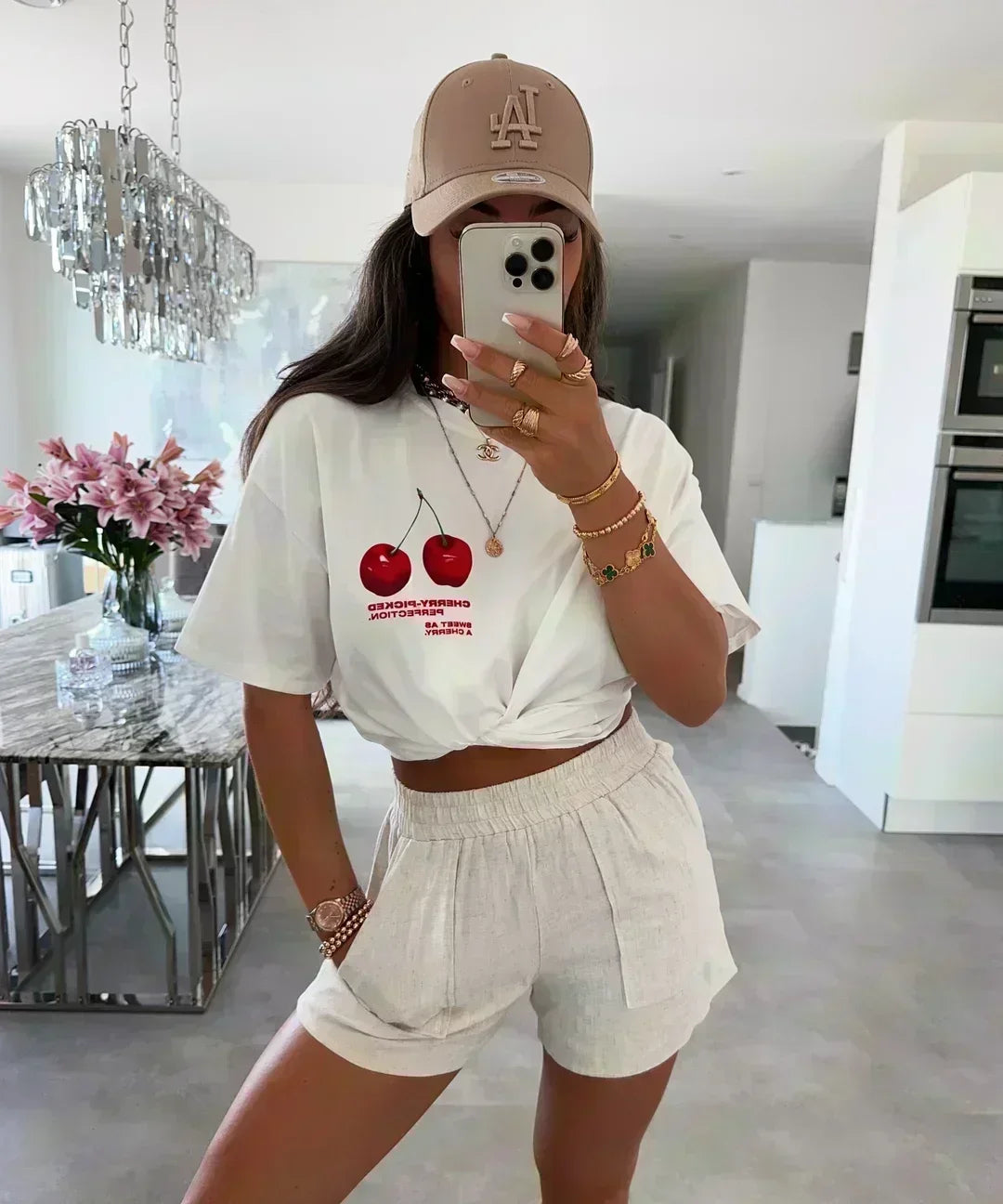 Y2K Casual Wine Bottle Graphic T-shirt