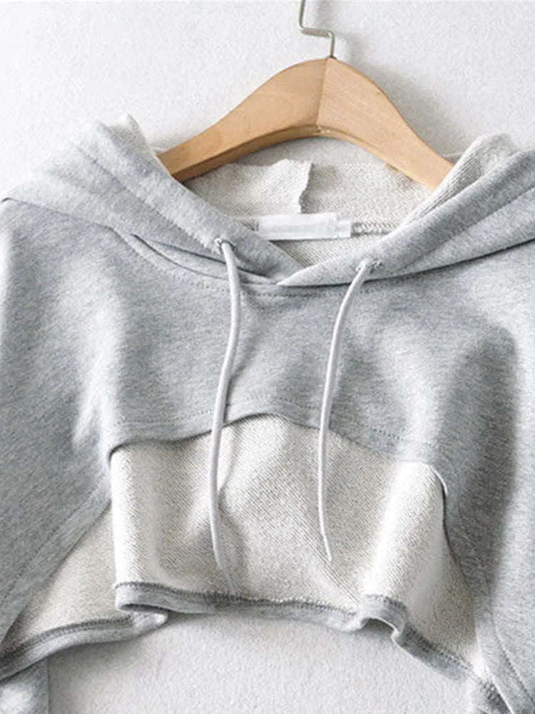With Hat Hoodies Women Basic Design Young Korean Fashion Mujer All-match Teens Simple Cool Loose Y2k Cozy Street Wear Popular