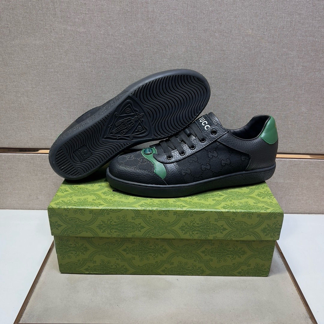 Black Leather New Fashion G Logo Men's SneakersXC052025072507