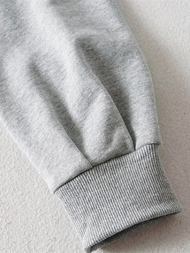 With Hat Hoodies Women Basic Design Young Korean Fashion Mujer All-match Teens Simple Cool Loose Y2k Cozy Street Wear Popular