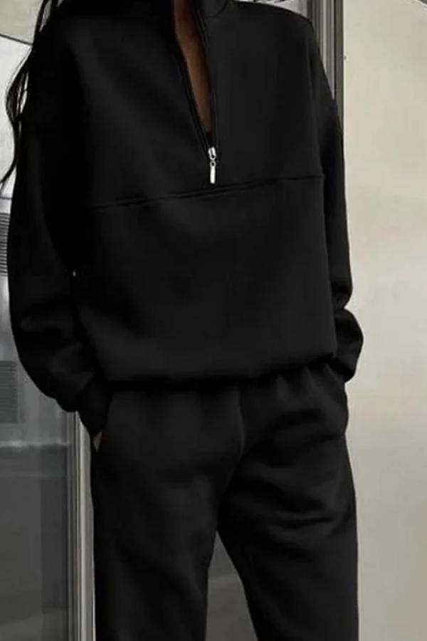 Casual Sweatshirt and Trousers Two-piece Suit