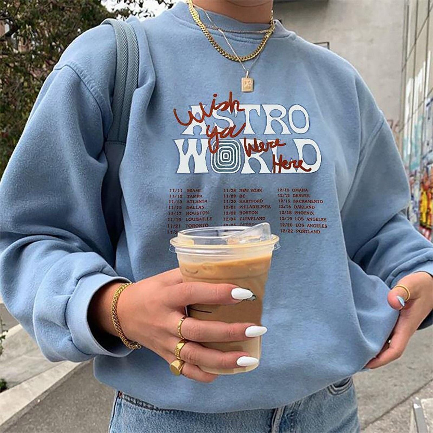 Thick Warm Sweatshirt Women Print Blue Sweatshirts Oversize Long Sleeve O Neck Loose Pullovers Female Tops
