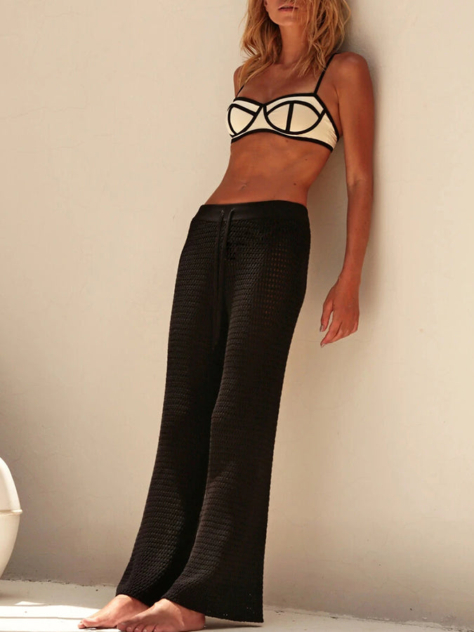 White Vintage Bikini and Crochet Pants