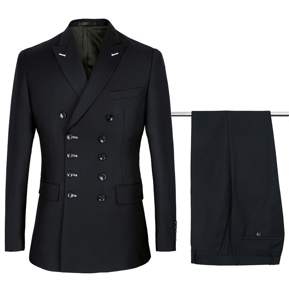 suit double breasted men's suit