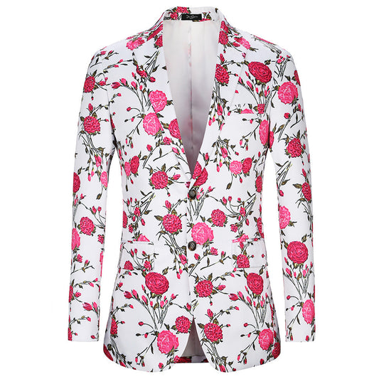 rose pattern lover blazer