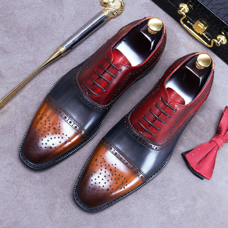 2022 Men's Leather Business Casual Design Trendy Calf Dress Shoes