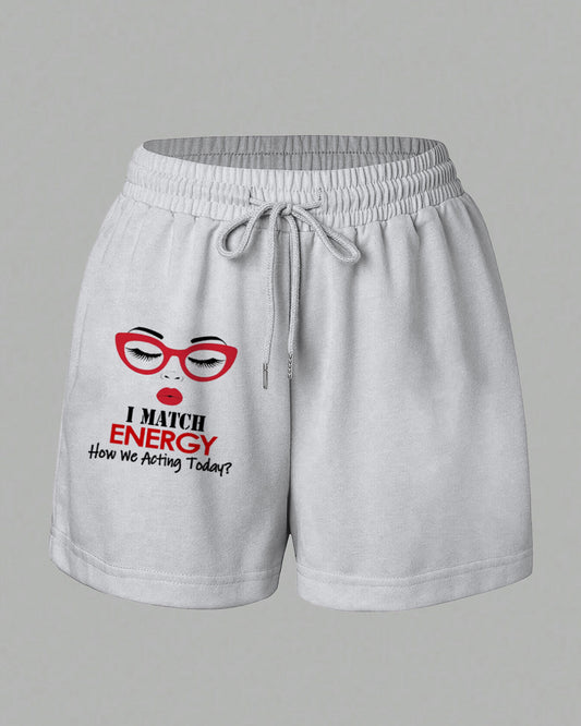 100% Cotton I Match Energy Summer Sweat Shorts