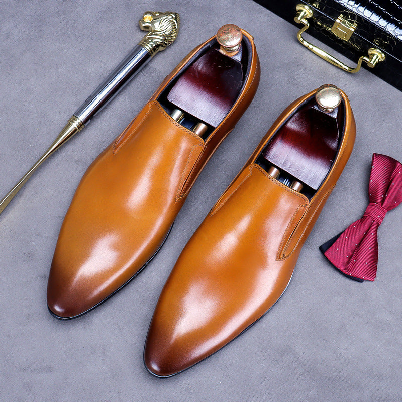 2022 Newest Men's Leather Business Casual Trendy Dress Cowhide Shoes