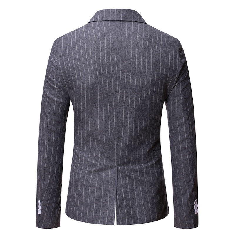 New Striped Casual Double Breasted Blazer