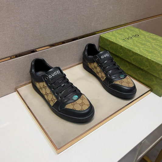 Black Leather New Fashion G Logo Men's SneakersXC052025072507