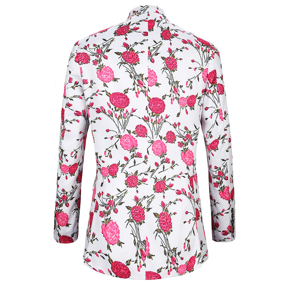 rose pattern lover blazer