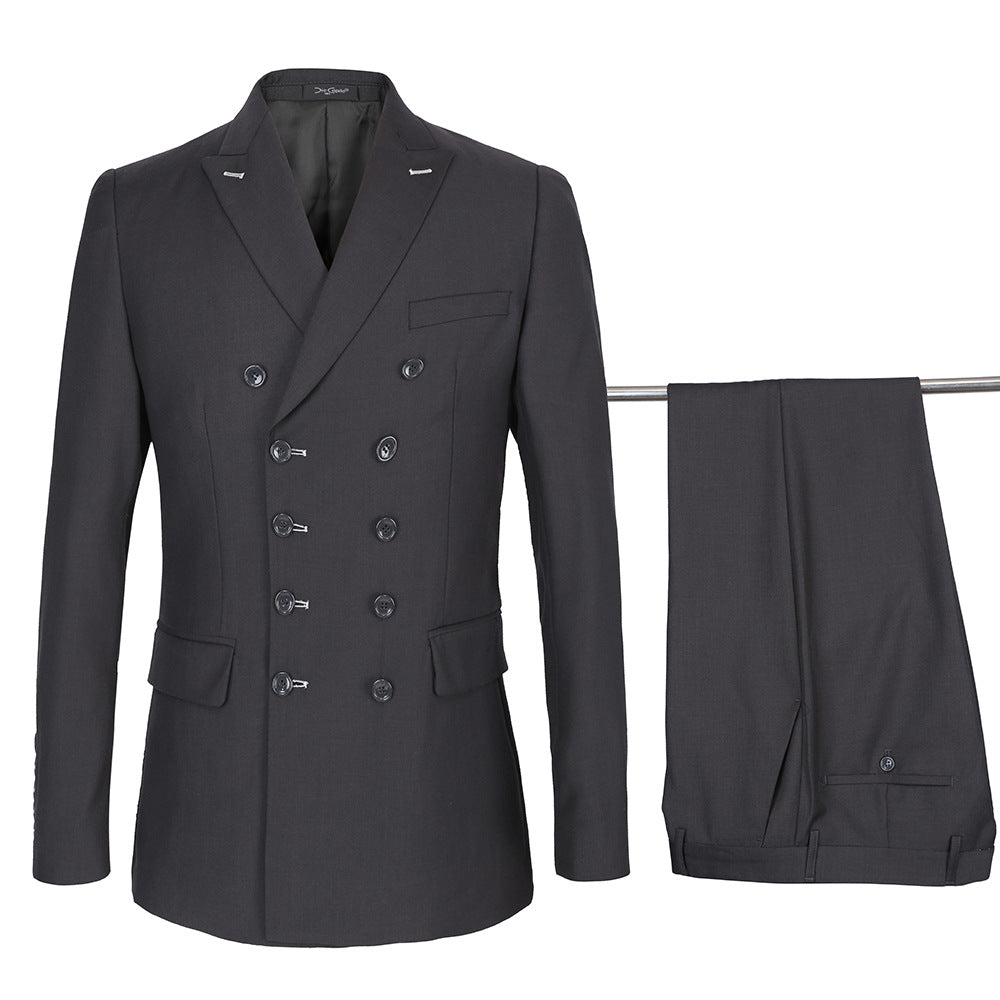 suit double breasted men's suit