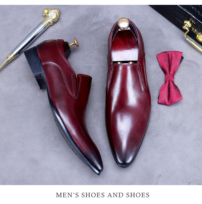 2022 Newest Men's Leather Business Casual Trendy Dress Cowhide Shoes