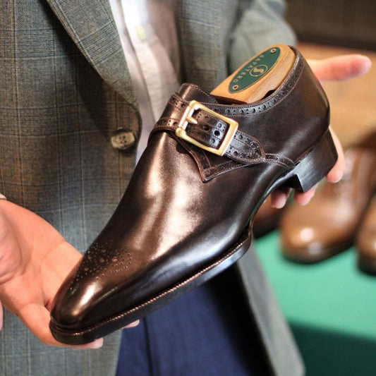 Luxury Lace up Leather Buckle Dress Shoes