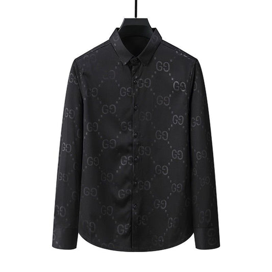 Black Handmade G Logo Men's Shirt