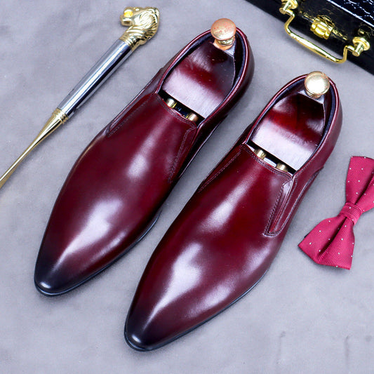 2022 Newest Men's Leather Business Casual Trendy Dress Cowhide Shoes