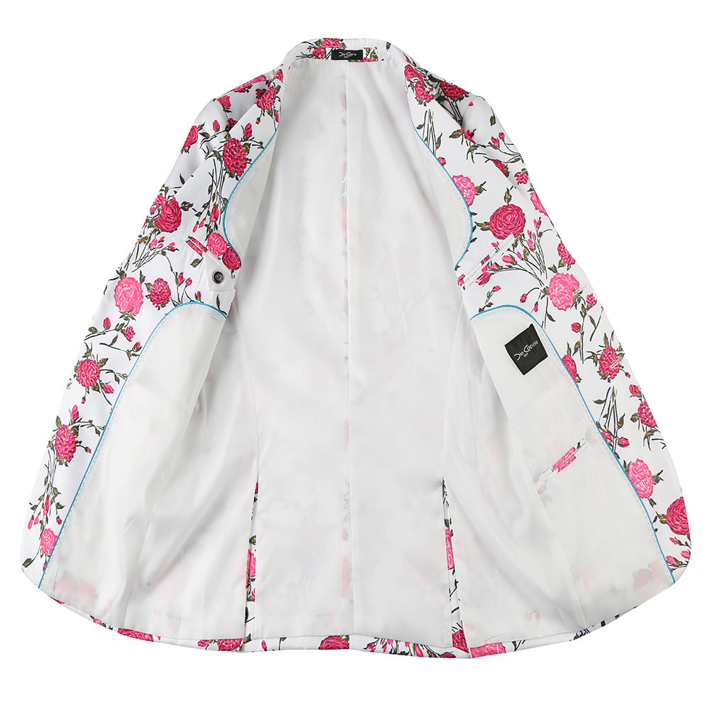 rose pattern lover blazer