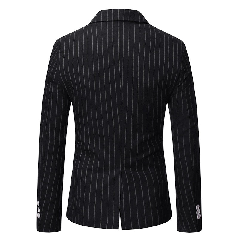 New Striped Casual Double Breasted Blazer