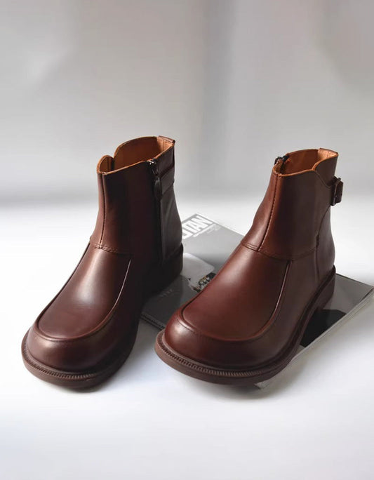 Comfortable Leather Wide Toe Box Boots for Men 39-45