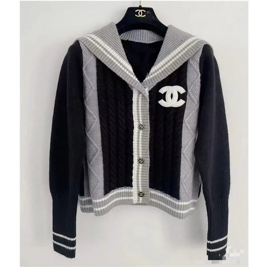 Black New Fashion C Logo Women's sweaterPD052024122404
