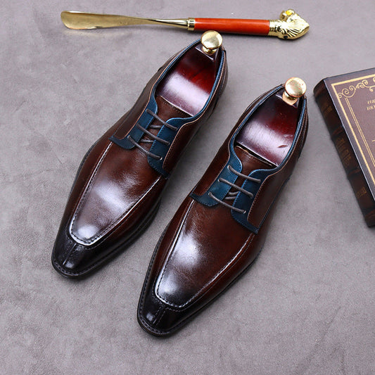 2022 Vintage Men's Leather Lace Up Dress Shoes