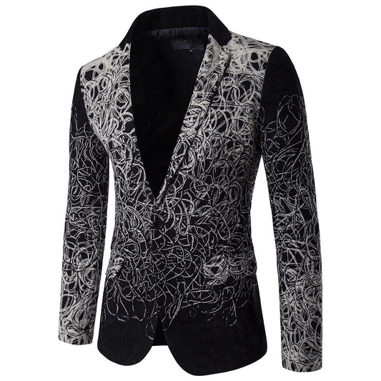New Pan Flower Single Row Casual Suit Jacket