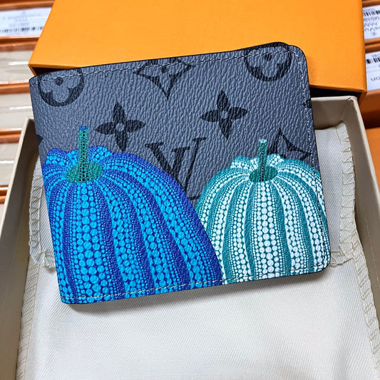 2023 New Trend Pumpkin Printed V Logo Wallet-WX202353002