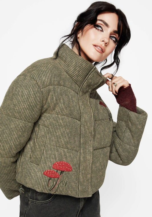 Sylvia Embroidered Knit Bomber Jacket