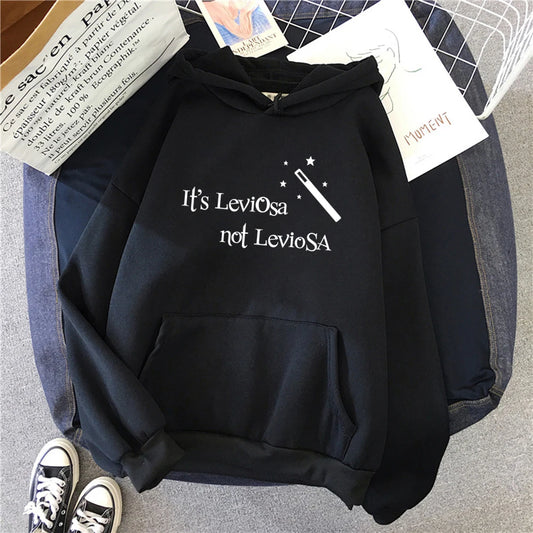 Women Hipster Streetwear Sweatshirts It&#8217;s Leviosa Magic Hoodie Fashion Funny Sportswear Loose Oversize Clothing Soft Tops Female