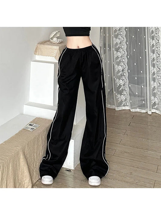 Woman Old Money Pants Aesthetics Trousers 90s Sweatpants Unisex Cargo Hiphop Pants Hiking Streetwear Pant Tunic Drawstring